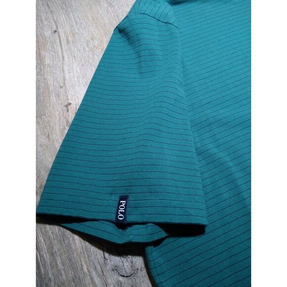 Polo Golf Ralph Lauren Stretch Lisle Size XXL Striped Men's Polo Shirt Green 2XL - Picture 4 of 6